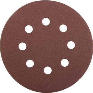 Круг STAYER ″PROFI″ из абразивной бумаги на велкро основе, 8 отв., P80, 125мм, 5шт