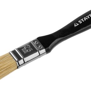 STAYER Universal, 25 мм, 1″, светлая, натуральная щетина, деревянная ручка, все виды ЛКМ, плоская кисть, Professional (0104-025) — изображение 1