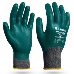 KRAFTOOL ProFlex Max, M (8), полный облив, эластичные перчатки, вспененное нитриловое покрытие, 15 класс (11240-M) — изображение 1