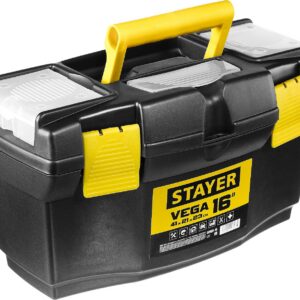 STAYER VEGA-16, 410 x 210 x 230 мм, (16″), пластиковый ящик для инструментов (38105-16)