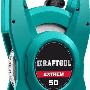 KRAFTOOL 50 м, геодезическая стальная мерная лента (34185-50)