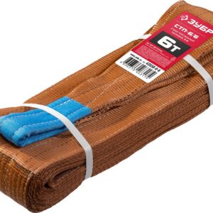 ЗУБР СТП-6/6, коричневый, г/п 6 т, длина 6 м, текстильный петлевой строп (43556-6-6)