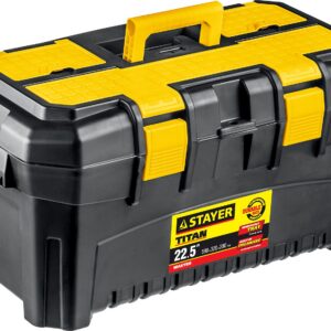 STAYER TITAN-22, 580 x 320 x 280 мм, (22″), пластиковый ящик для инструментов (38016-22) — изображение 1