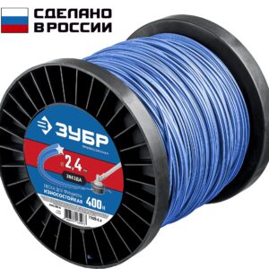ЗУБР ЗВЕЗДА, 2.4 мм, 400 м, леска для триммера, Профессионал (71025-2.4)