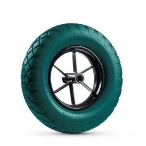 KRAFTOOL MAXDrive на спицевом диске, 4.80/4.00-8 х 380 мм, для тачек (арт. 39860, 39862), подшипник - 20 мм, колесо полиуретановое для тачек (39869) — изображение 1