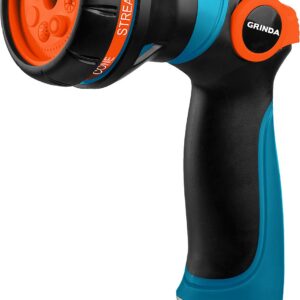 GRINDA S-8, 8 режимов, двухкомпонентный с регулятором напора, поливочный пистолет, PROLine (429100) — изображение 1