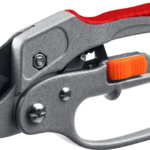 GRINDA G-15, 200 мм, стальные лезвия, храповый механизм, с эфесом, с алюминиевыми рукоятками, контактный секатор (8-423034) — изображение 1
