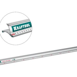 KRAFTOOL KRAFT-LINE, 1.0 м, усиленная алюминиевая линейка со стальной направляющей (34275-100)
