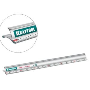 KRAFTOOL KRAFT-LINE, 0.6 м, усиленная алюминиевая линейка со стальной направляющей (34275-60) — изображение 1