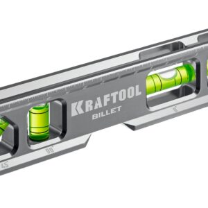 KRAFTOOL BILLET-20, 8 в 1, 200 мм, точность 0.3 мм/м, 4 глазка, брусковый магнитный уровень (34790) — изображение 1