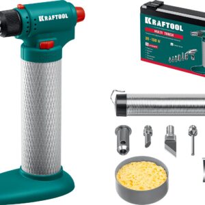 KRAFTOOL Multi torch, 30 - 150 Вт, 1300°С, набор 8 в 1: горелка, фен, пьезоподжиг, газовый паяльник (55506-H8)