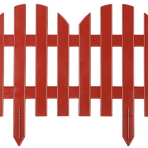 GRINDA Палисадник, 28 х 300 см, терракот, 7 секций, декоративный забор (422205-T)