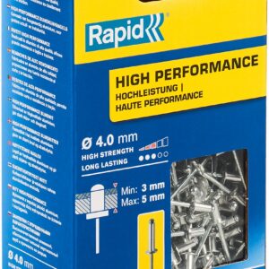 RAPID R:High-performance-rivet, 4.0 х 8 мм, 500 шт, алюминиевая высокопроизводительная заклепка (5001432)
