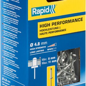 RAPID R:High-performance-rivet, 4.8 х 14 мм, 300 шт, алюминиевая высокопроизводительная заклепка (5001437)