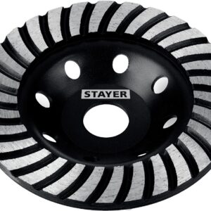 STAYER Турбо, d 125 мм, сегментированная алмазная шлифовальная чашка (33380-125)