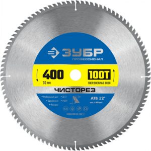 ЗУБР Чисторез, 400 x 30 мм, 100Т, пильный диск по дереву, Профессионал (36905-400-30-100) — изображение 1
