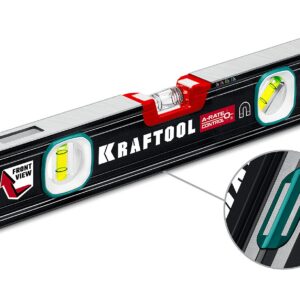 KRAFTOOL A-RATE CONTROL, 400 мм, точность 0.3 мм/м, с зеркальным глазком, сверхпрочный магнитный уровень (34988-40) — изображение 1