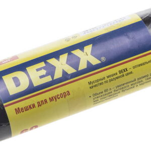 DEXX 60 л, 20 шт, черные, мусорные мешки (39150-60)