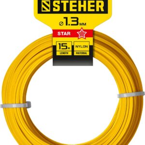 STEHER ЗВЕЗДА, 1.3 мм, 15 м, леска для триммера (75010-1.3)