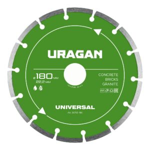 URAGAN UNIVERSAL 180 мм, диск алмазный отрезной сегментный (36705-180) — изображение 1
