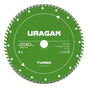 URAGAN TURBO 230 мм, диск алмазный отрезной сегментированный (36706-230) — изображение 1