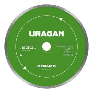 URAGAN CERAMO 230 мм, диск алмазный отрезной сплошной (36707-230) — изображение 1