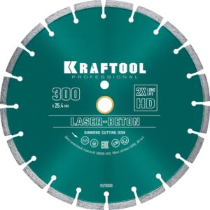 KRAFTOOL LASER-BETON 300 мм (25.4/20 мм, 10х3.2 мм ), алмазный диск (36686-300) — изображение 1