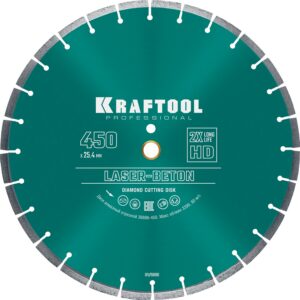 KRAFTOOL LASER-BETON 450 мм (25.4/20 мм, 10х4.0 мм), алмазный диск (36686-450) — изображение 1