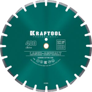 KRAFTOOL LASER-ASPHALT 400 мм (25.4/20 мм, 10х3.4 мм), алмазный диск (36687-400) — изображение 1