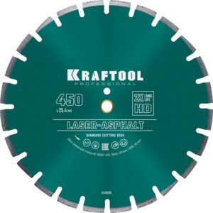KRAFTOOL LASER-ASPHALT 450 мм (25.4/20 мм, 10х4.0 мм), алмазный диск (36687-450) — изображение 1