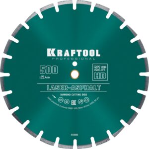 KRAFTOOL LASER-ASPHALT 500 мм (25.4/20 мм, 10х4.5 мм), алмазный диск (36687-500) — изображение 1