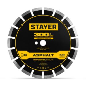 STAYER ASPHALT 300 мм, диск алмазный по асфальту, PROFESSIONAL (3669-300) — изображение 1