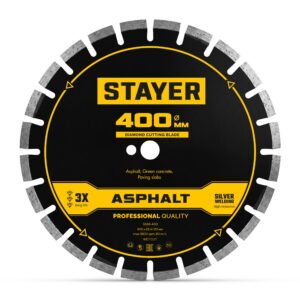 STAYER ASPHALT 400 мм, диск алмазный по асфальту, PROFESSIONAL (3669-400) — изображение 1