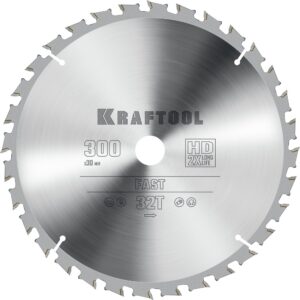 KRAFTOOL Fast, 300 х 30 мм, 32Т, пильный диск по дереву (36950-300-30) — изображение 1