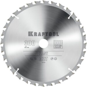 KRAFTOOL Fast, 300 х 32 мм, 32Т, пильный диск по дереву (36950-300-32) — изображение 1