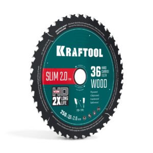 KRAFTOOL Slim wood cut 250 х 30 x 2.0 мм, 36Т, диск пильный по дереву, (36955-250-30-36) — изображение 1