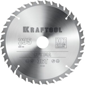 KRAFTOOL Optima, 235 х 30 мм, 36Т, пильный диск по дереву (36951-235-30) — изображение 1