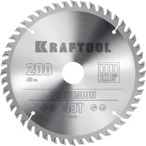 KRAFTOOL Precision, 200 х 30 мм, 48Т, пильный диск по дереву (36952-200-30) — изображение 1