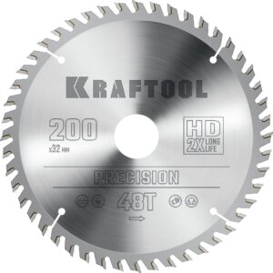 KRAFTOOL Precision, 200 х 32 мм, 48Т, пильный диск по дереву (36952-200-32) — изображение 1