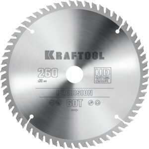 KRAFTOOL Precision, 260 х 30 мм, 60Т, пильный диск по дереву (36952-260-30) — изображение 1