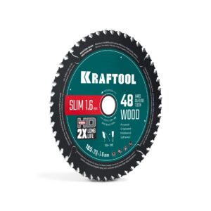 KRAFTOOL Slim wood cut 165 х 20 x 1.6 мм, 48Т, диск пильный по дереву, (36955-165-20-48) — изображение 1