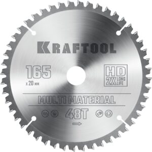 KRAFTOOL Multi Material, 165 x 20 мм, 48Т, пильный диск по алюминию (36953-165-20) — изображение 1