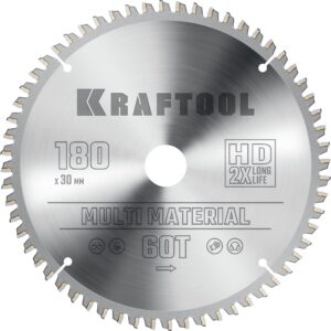 KRAFTOOL Multi Material, 180 х 30 мм, 60Т, пильный диск по алюминию (36953-180-30) — изображение 1