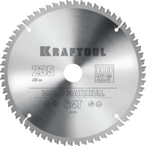 KRAFTOOL Multi Material, 235 х 30 мм, 64Т, пильный диск по алюминию (36953-235-30) — изображение 1