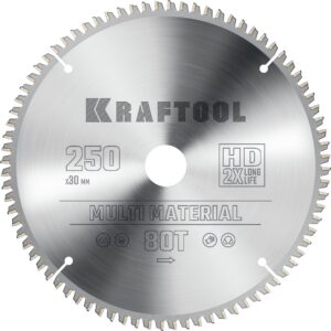 KRAFTOOL Multi Material, 250 х 30 мм, 80Т, пильный диск по алюминию (36953-250-30) — изображение 1