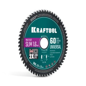 KRAFTOOL Slim multi cut 165 х 20 x 1.6 мм, 60Т, диск пильный по дереву (36957-165-20-60) — изображение 1