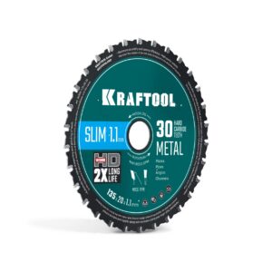 KRAFTOOL Ultra-Slim Metal Cut 135 х 20 x 1.1 мм, 30Т, диск пильный, тонкий рез металла (36956-135-20-30) — изображение 1
