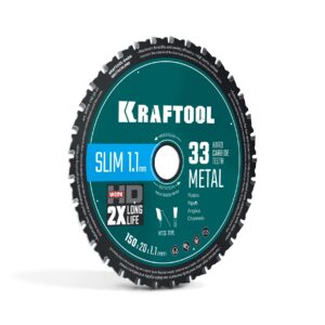 KRAFTOOL Ultra-Slim Metal Cut 150 х 20 x 1.1 мм, 33Т, диск пильный, тонкий рез металла (36956-150-20-33) — изображение 1