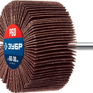 ЗУБР d 60 x 30 мм, P60, на шпильке d 6 мм, круг шлифовальный лепестковый, Профессионал (36602-060) — изображение 1