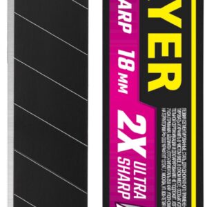 STAYER BLACK SHARP, 18 мм, 10 шт, сегментированные черные особоострые лезвия (0920-S10) — изображение 1
